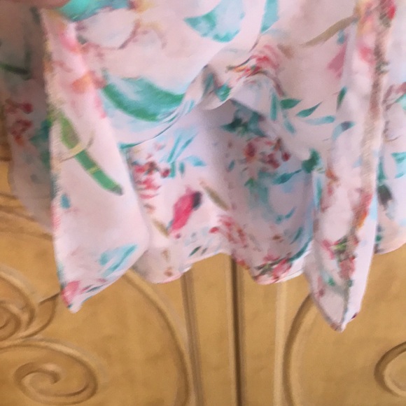 Bisou Bisou Chiffon Floral Dress Light Pink - Picture 11 of 12